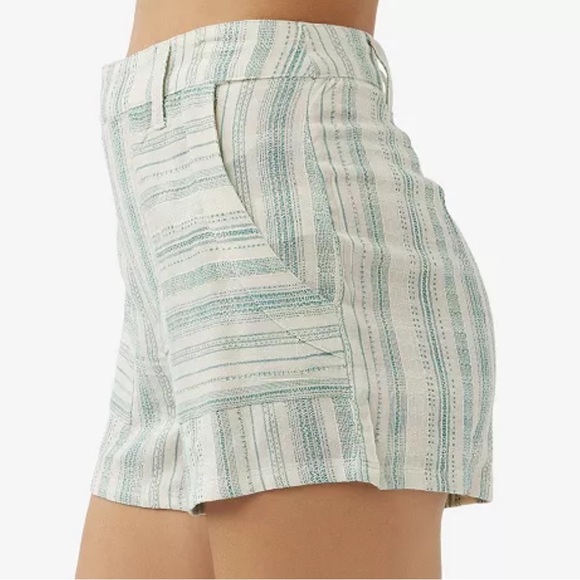 O’Neill Embroidered Emerald Green Stripes Casual Garcia Shorts NWT - Picture 7 of 15